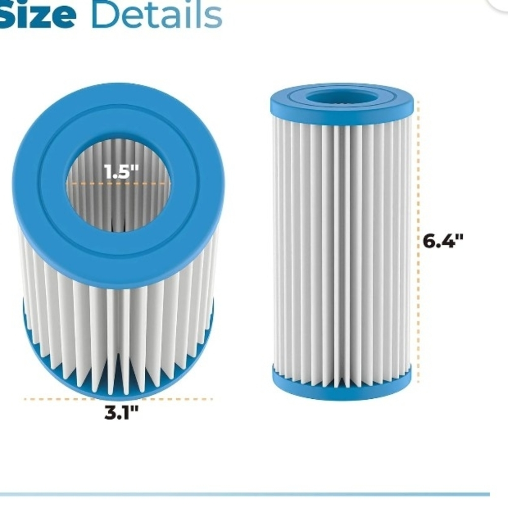 Blue and White Replacement Filter For PAO140 2pack - Picture 8 of 11